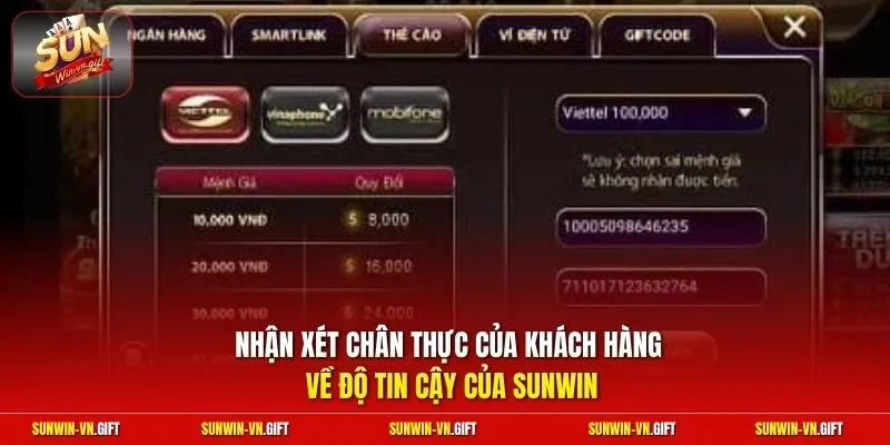Nhận xét chân thực của khách hàng về độ tin cậy của Sunwin